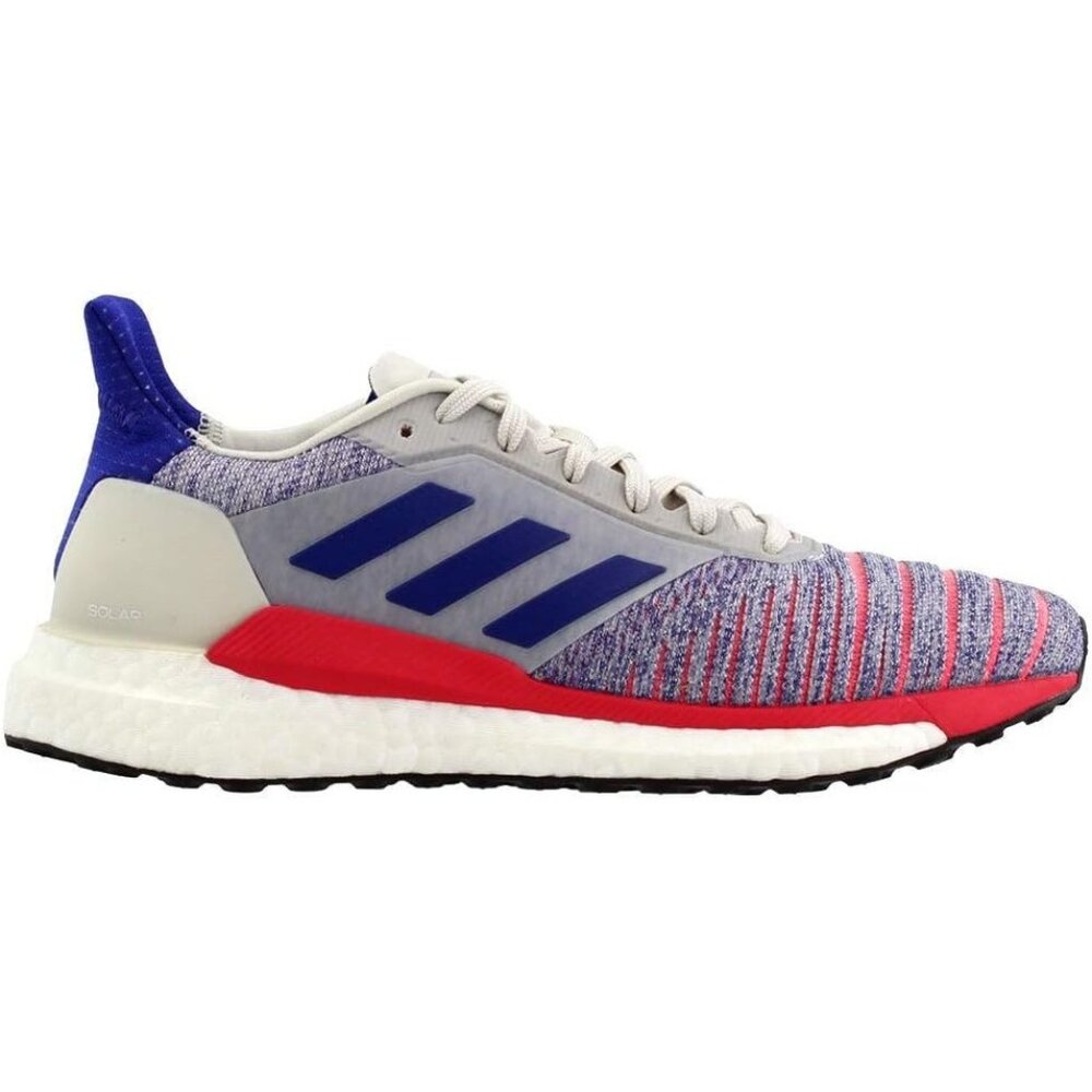 Adidas Womens Solar Glide Running Shoes Raw‎ White/Active Blue/Shock Red Size 11